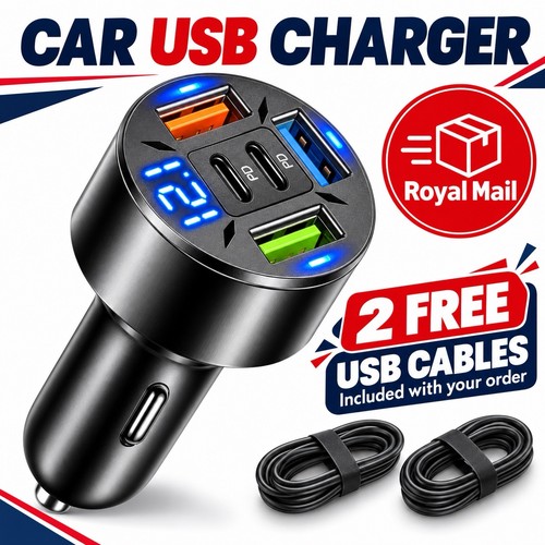 Fast car charger 66w - charger, quad