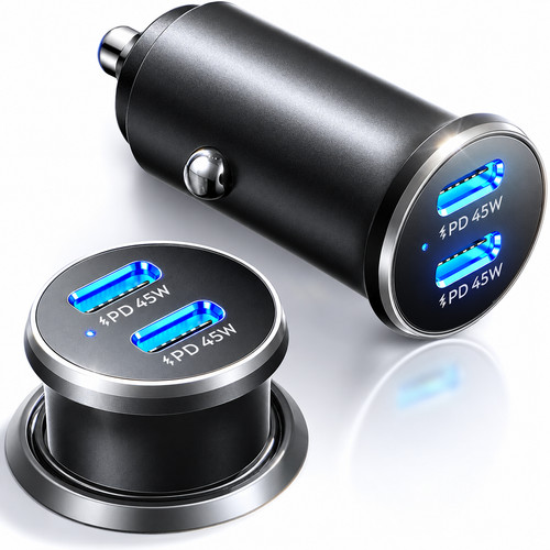 Fast dual car charger usb - car,