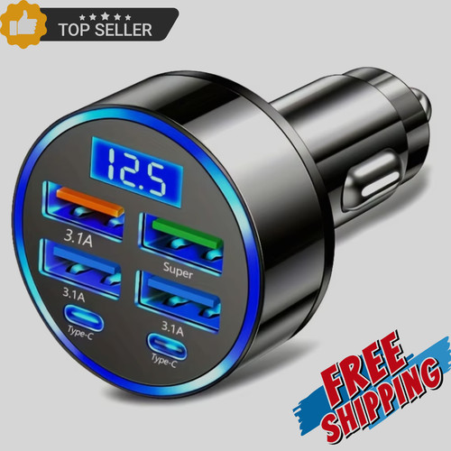 Port fast car charger - 6, 4