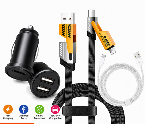 Fast car charger - 2, usb