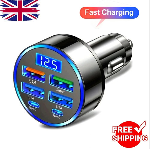 Fast car charger adapter - charger, 4usb