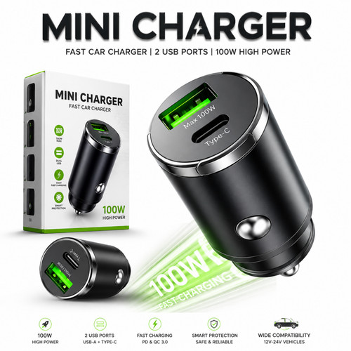 Fast car charger usb - usb, port