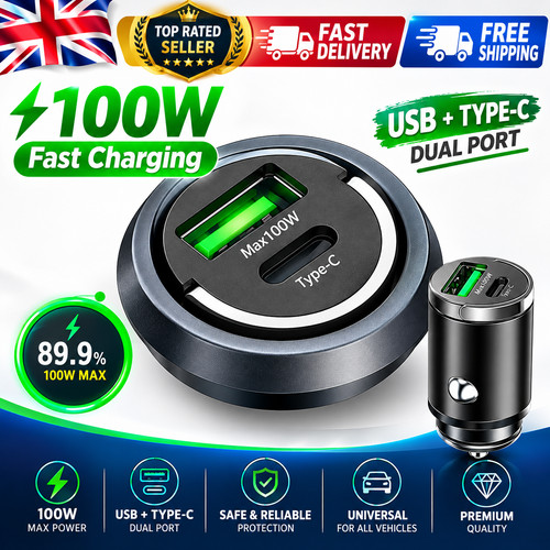 Fast car charger usb - usb, port