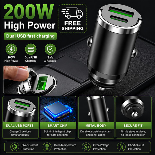 Fast car charger usb port - usb,
