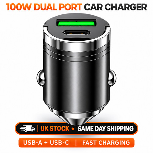100w dual port fast car - 100w,