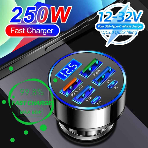 Fast car charger - charger, 4usb
