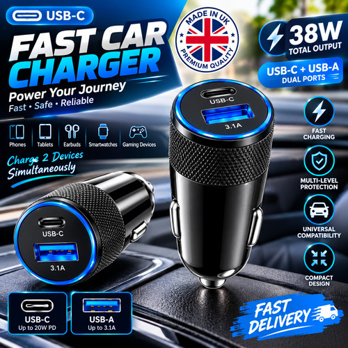 Fast car charger usb - 2,