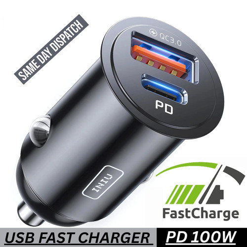 100w dual port fast car - port,