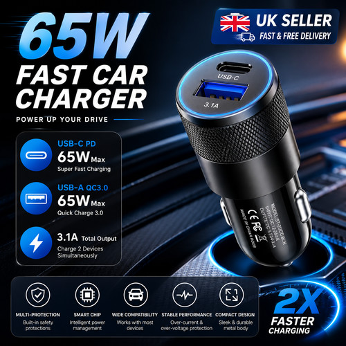 Fast car charger usb - car, port