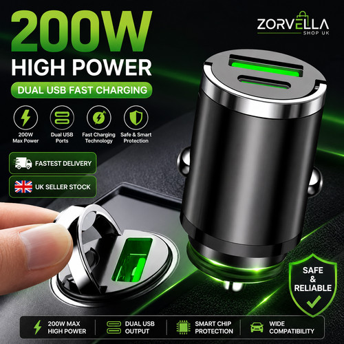Fast car charger usb port - car,
