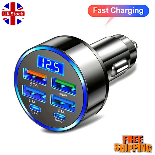 Fast car charger adapter 4usb - car,
