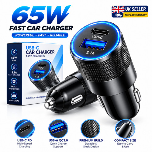 Fast car charger usb - usb, port