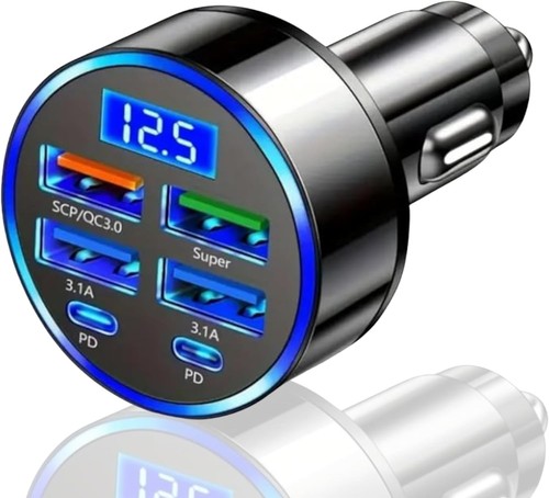 Fast car charger - adapter, 4usb
