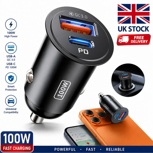 100w dual port - 100w, car