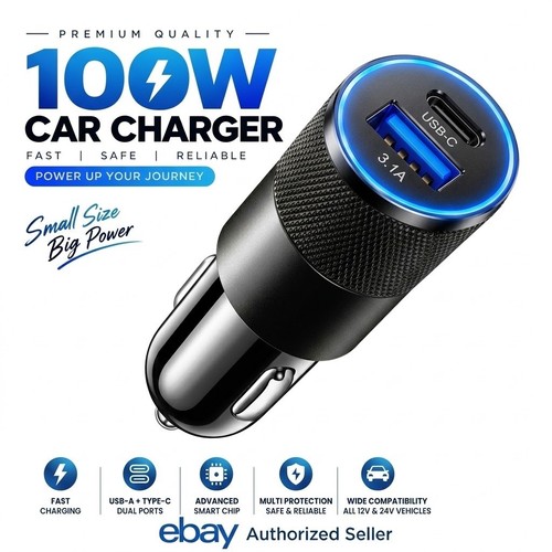 Fast car charger - 2, port