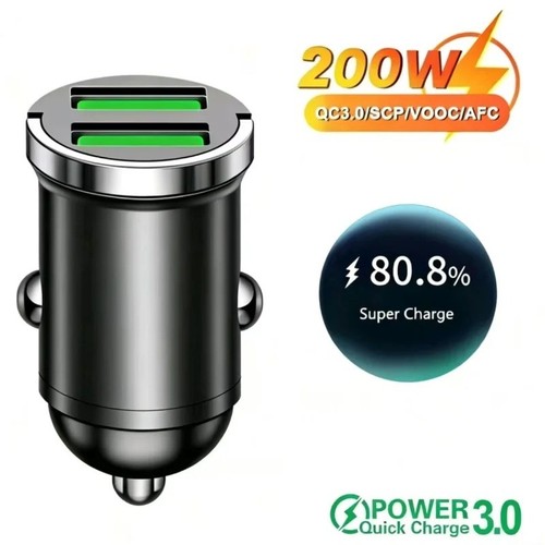Fast car charger usb port - charger, 2