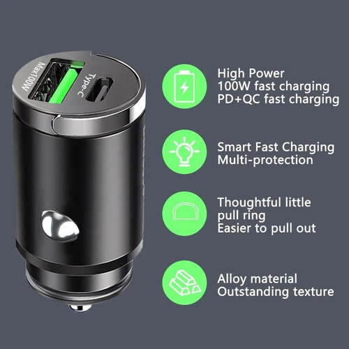 Fast car charger usb - 2, port
