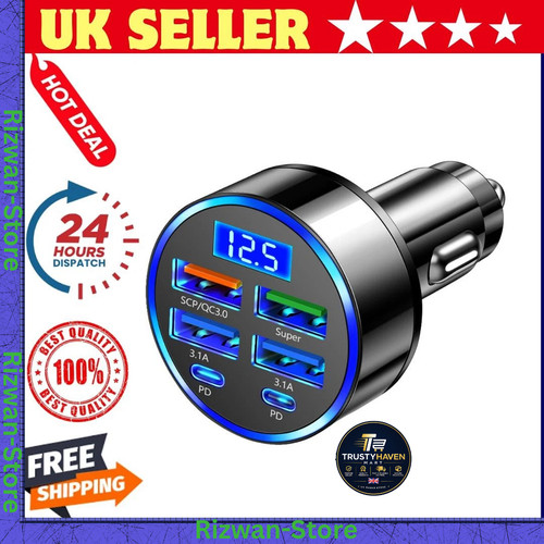 Fast car charger adapter - fast, 4usb