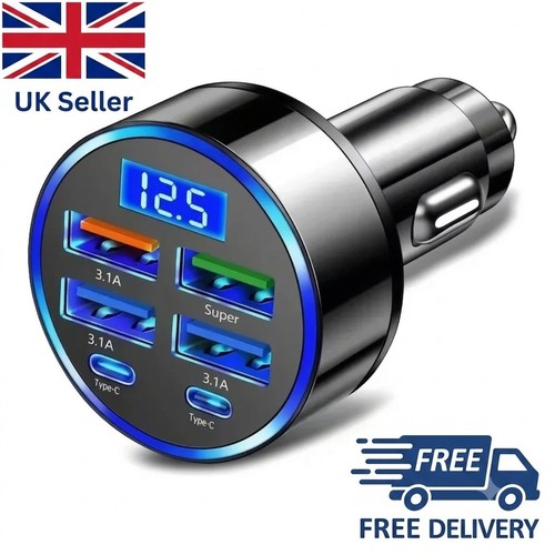 Fast car charger - car, 4usb
