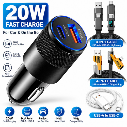 Fast car charger - fast, dual
